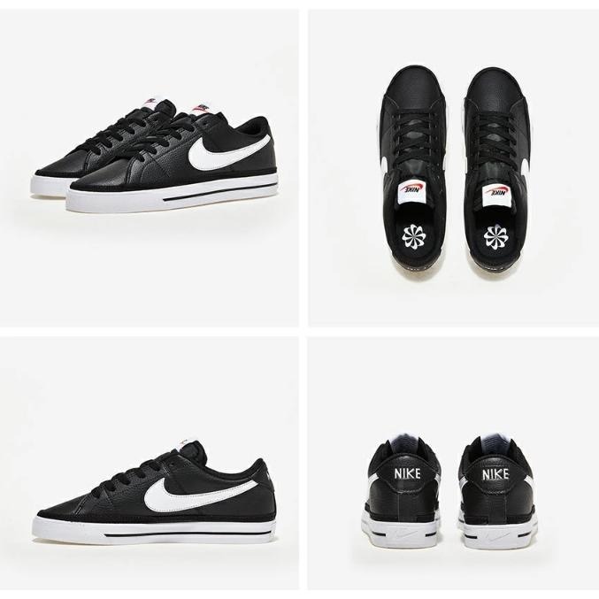 【WS】NIKE COURT LEGACY NN 男 黑白 皮革 復古 板鞋 運動 休閒鞋 工作鞋 DH3162-001-細節圖6