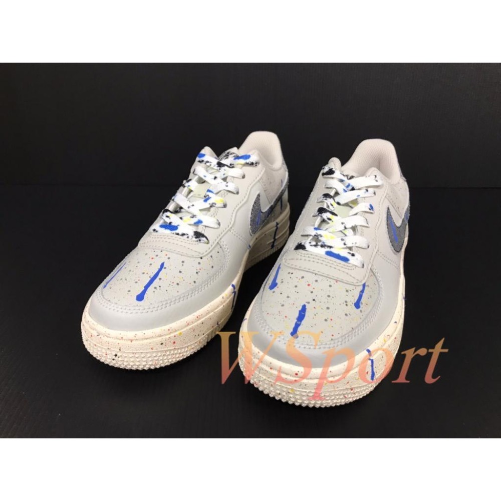 【WS】NIKE AIR FORCE 1 (GS)  AF1 童鞋 潑墨 運動 休閒鞋 DJ2598-001-細節圖2