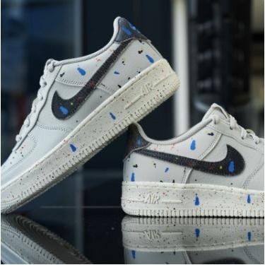 【WS】NIKE AIR FORCE 1 (GS)  AF1 童鞋 潑墨 運動 休閒鞋 DJ2598-001-細節圖5