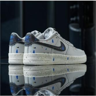 【WS】NIKE AIR FORCE 1 (GS)  AF1 童鞋 潑墨 運動 休閒鞋 DJ2598-001-細節圖6