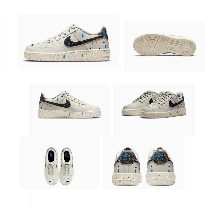 【WS】NIKE AIR FORCE 1 (GS)  AF1 童鞋 潑墨 運動 休閒鞋 DJ2598-001-細節圖8