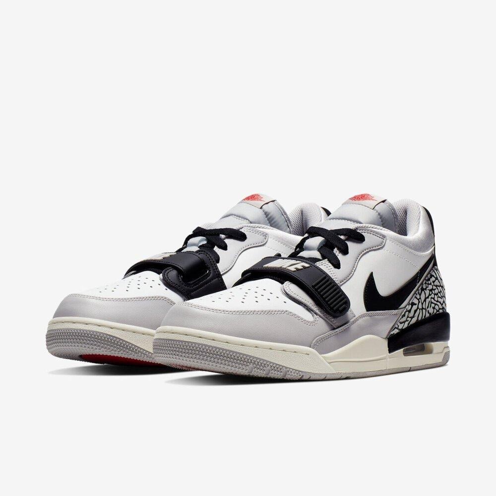 【WS】NIKE AIR JORDAN LEGACY 312 LOW 白黑 水泥灰 爆裂紋 男 CD7069-101-細節圖4