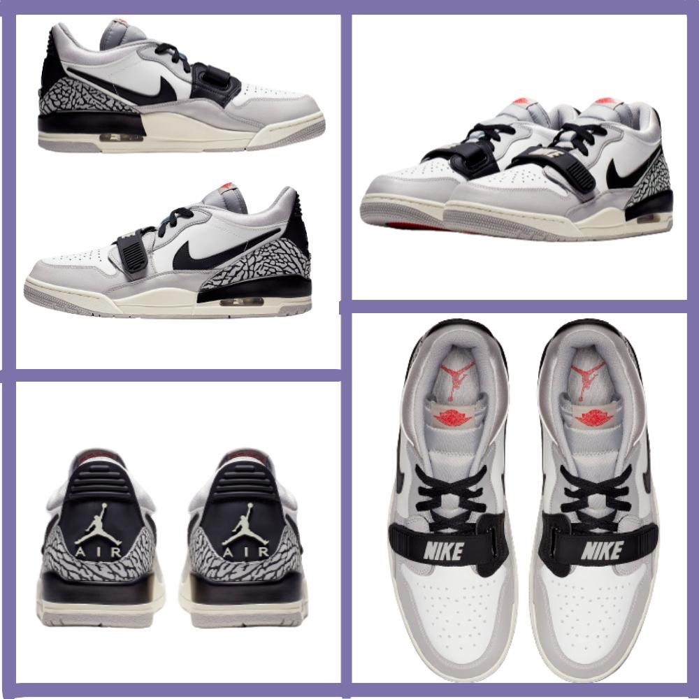 【WS】NIKE AIR JORDAN LEGACY 312 LOW 白黑 水泥灰 爆裂紋 男 CD7069-101-細節圖9