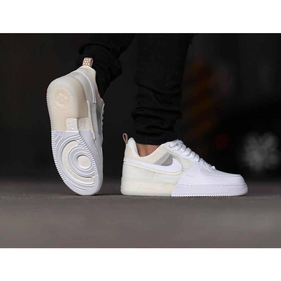 【WS】NIKE AIR FORCE 1 REACT AF1 拼接 解構 低筒 運動 休閒 板鞋 DH7615-100-細節圖4