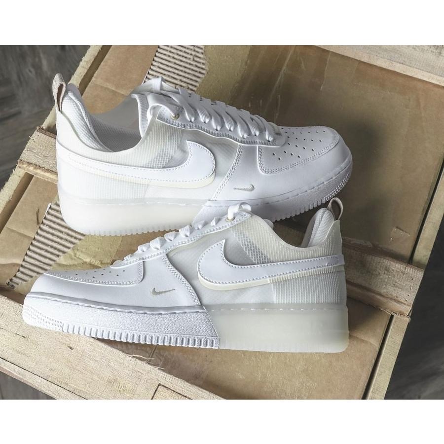 【WS】NIKE AIR FORCE 1 REACT AF1 拼接 解構 低筒 運動 休閒 板鞋 DH7615-100-細節圖6