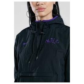 【WS】NIKE LAKERS MPLS 女款 黑紫 湖人隊 運動 半開襟 連帽 外套 DB2115-010-細節圖3