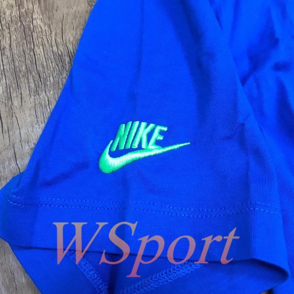 【WS】NIKE NSW CLUB TEE 男款 藍 刺繡 運動 休閒 短T 短袖 DJ1569-403-細節圖7