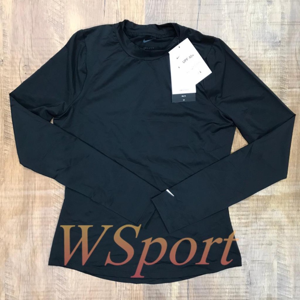 【WS】NIKE GOLF 女款 黑 運動 高爾夫 抗UV 排汗 緊身 上衣 長袖 T恤 DA3174-010-細節圖5