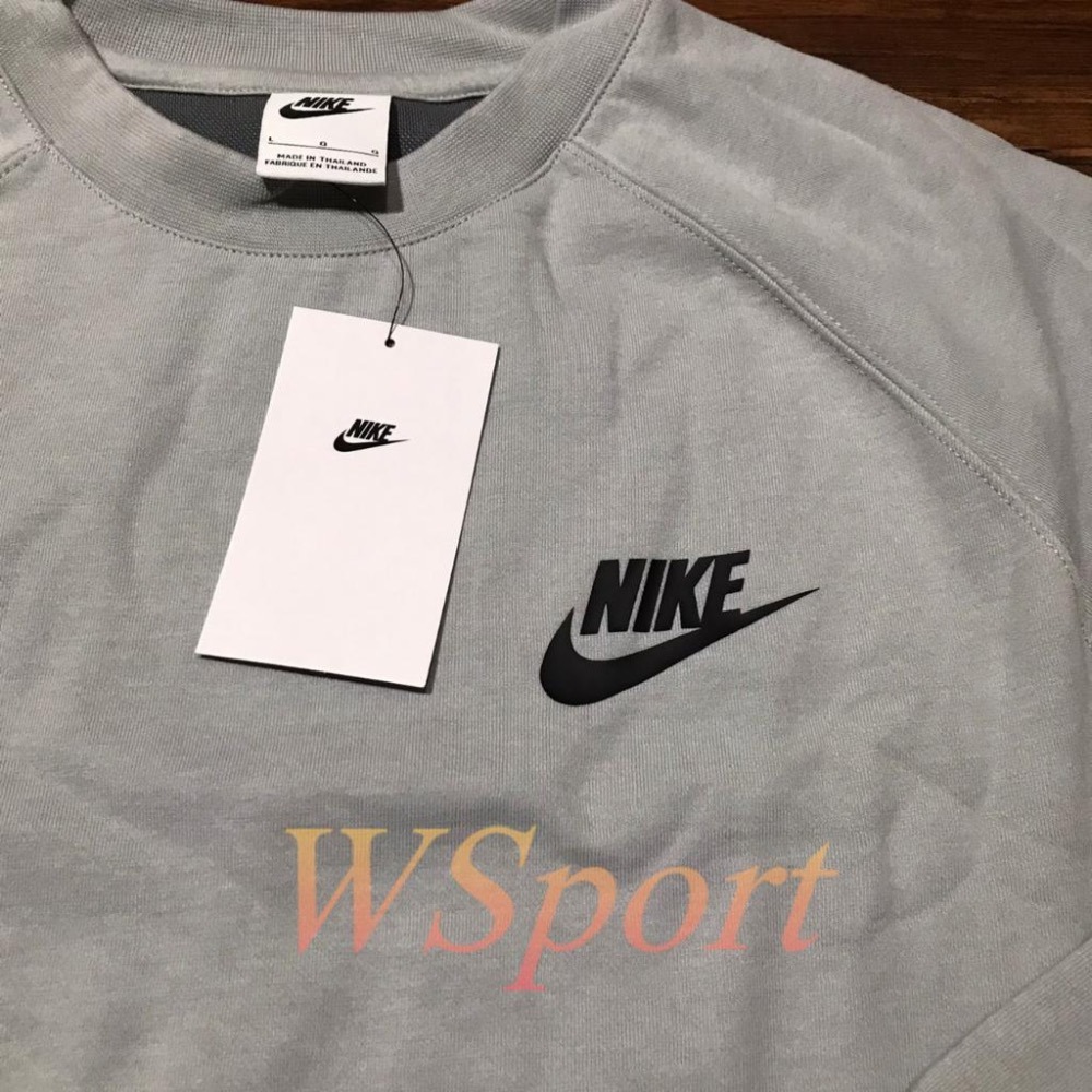【WS】NIKE NSW TEE 灰 男衣 基本款 運動 休閒 拼接 復古 上衣 大學T DD5258-077-細節圖6