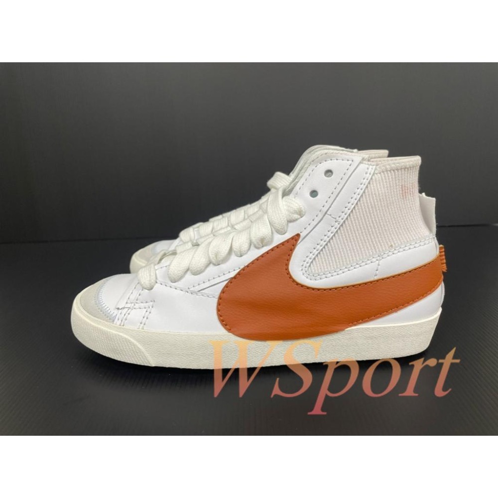 【WS】NIKE BLAZER MID JUMBO 男款 白橘 運動 復古 滑板鞋 休閒鞋 DD3111-101-細節圖3