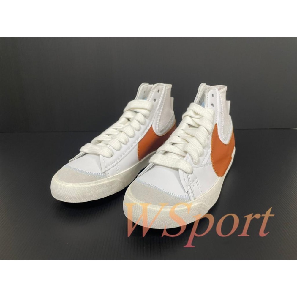 【WS】NIKE BLAZER MID JUMBO 男款 白橘 運動 復古 滑板鞋 休閒鞋 DD3111-101-細節圖4