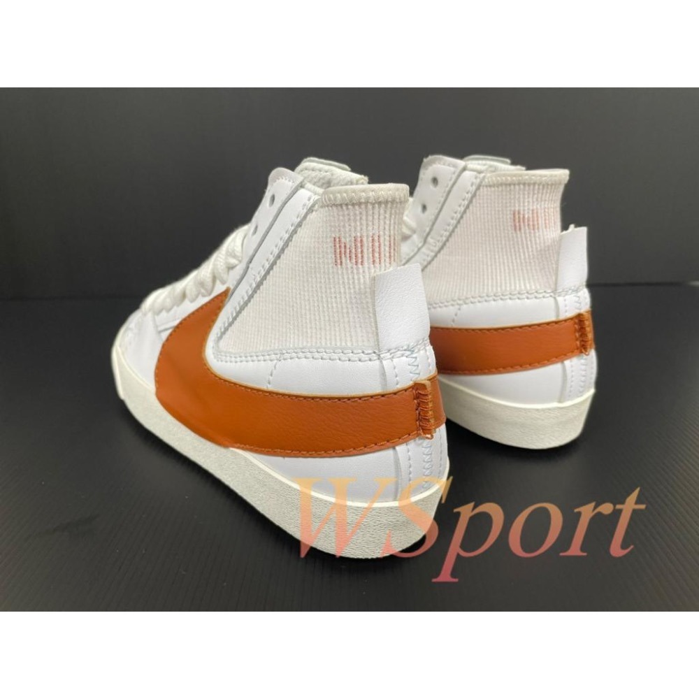 【WS】NIKE BLAZER MID JUMBO 男款 白橘 運動 復古 滑板鞋 休閒鞋 DD3111-101-細節圖5