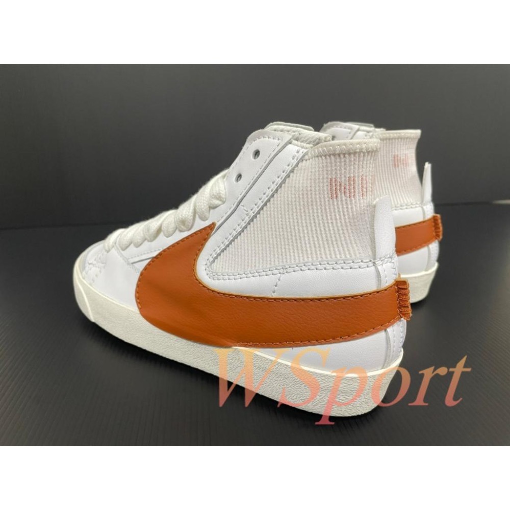 【WS】NIKE BLAZER MID JUMBO 男款 白橘 運動 復古 滑板鞋 休閒鞋 DD3111-101-細節圖6