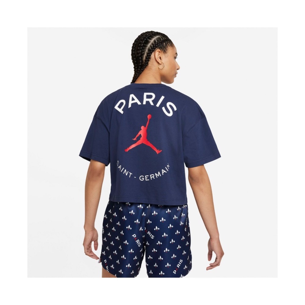 【WS】NIKE AIR JORDAN PARIS 女 巴黎聖日耳曼 短袖 上衣 休閒 短T T恤 DC0458-410-細節圖3