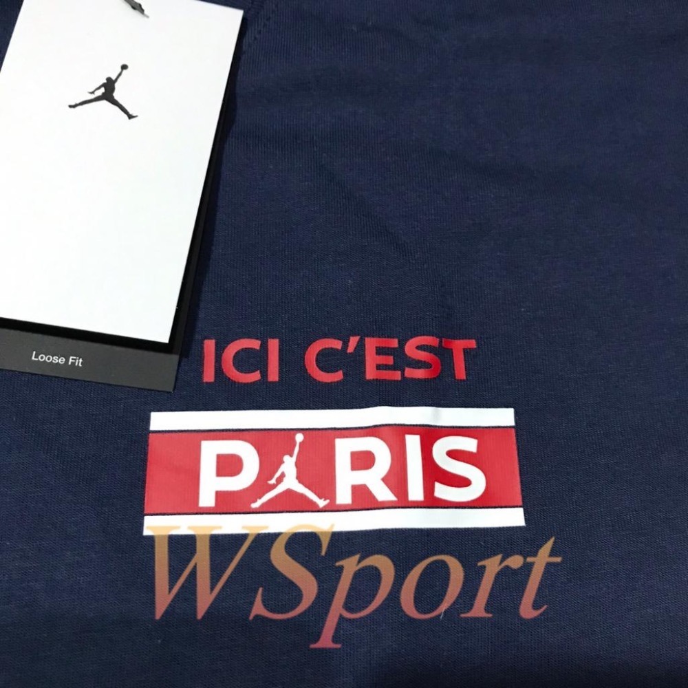 【WS】NIKE AIR JORDAN PARIS 女 巴黎聖日耳曼 短袖 上衣 休閒 短T T恤 DC0458-410-細節圖9