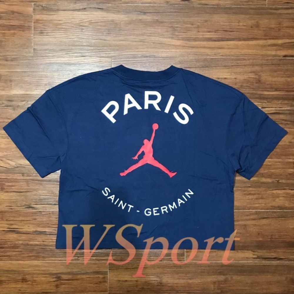 【WS】NIKE AIR JORDAN PARIS 女 巴黎聖日耳曼 短袖 上衣 休閒 短T T恤 DC0458-410-細節圖10