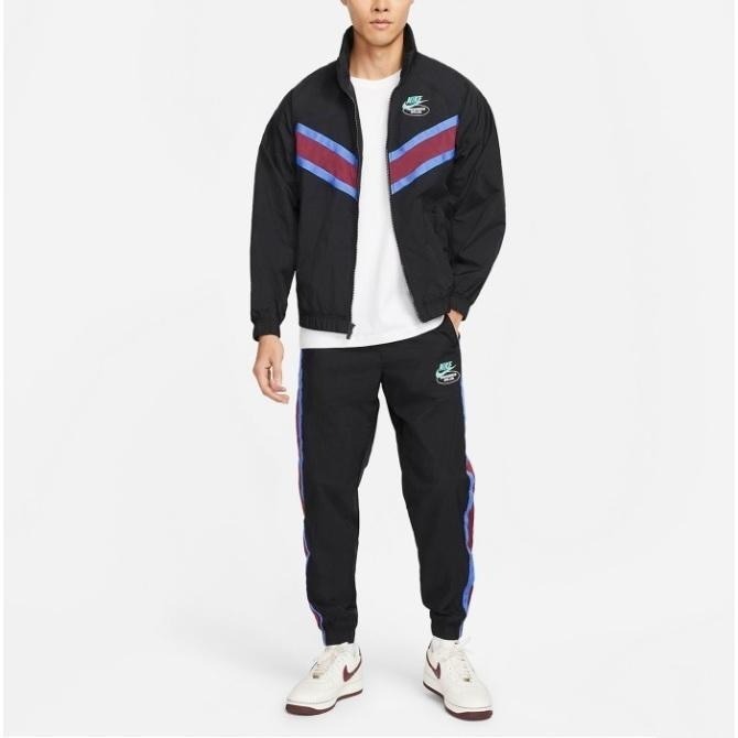 【WS】NIKE NSW 男款 立領外套 防風外套 小花 復古 連帽 帽子收納 寬鬆 DM5021-010-細節圖3