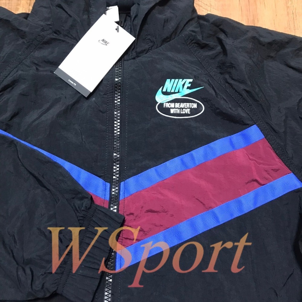 【WS】NIKE NSW 男款 立領外套 防風外套 小花 復古 連帽 帽子收納 寬鬆 DM5021-010-細節圖9