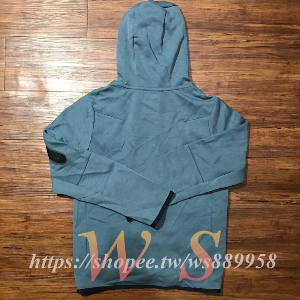 【WS】NIKE B NSW TCH FLC FZ 太空棉 湖水綠 保暖 運動 連帽 外套 童裝 CU9223-031-細節圖4