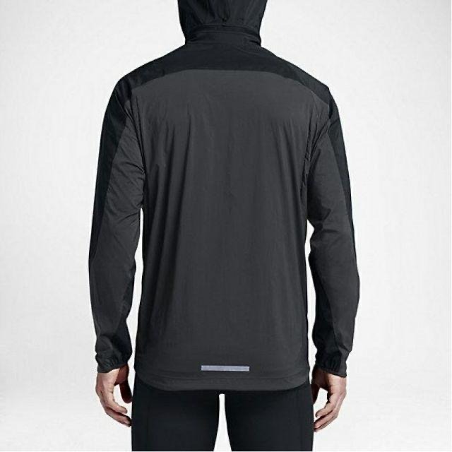 【WS】NIKE SHIELD 黑灰 防風外套 慢跑 健身 運動外套 防潑水 可拆帽 男生 801784-011-細節圖3