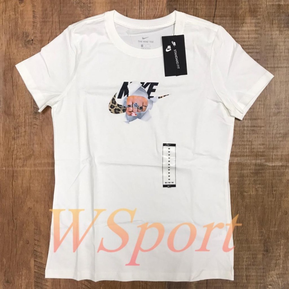 【WS】NIKE AS W NSW 女款 白 鑽石 上衣 運動 休閒 短T 短袖 DD1484-100-細節圖5