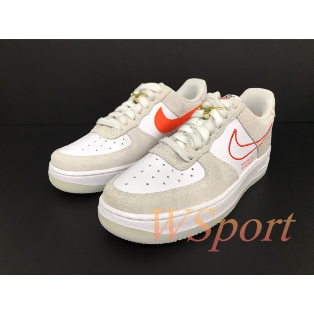 【WS】 NIKE AIR FORCE 1 07 SE 白橘 休閒鞋 女鞋 板鞋 休閒鞋 DA8302-101-細節圖2