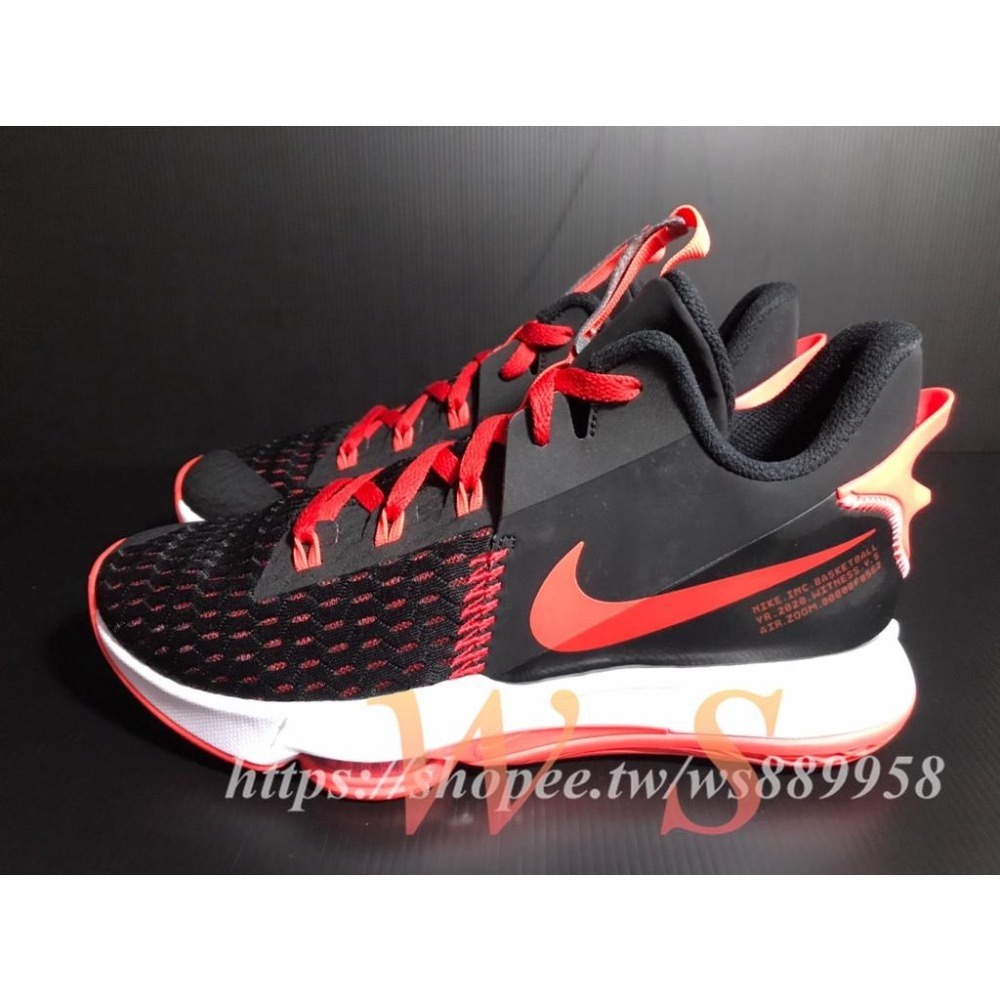 【WS】NIKE ZOOM LEBRON WITENSS 5 黑紅 LBJ 小皇帝 籃球鞋 CQ9381-005-細節圖6