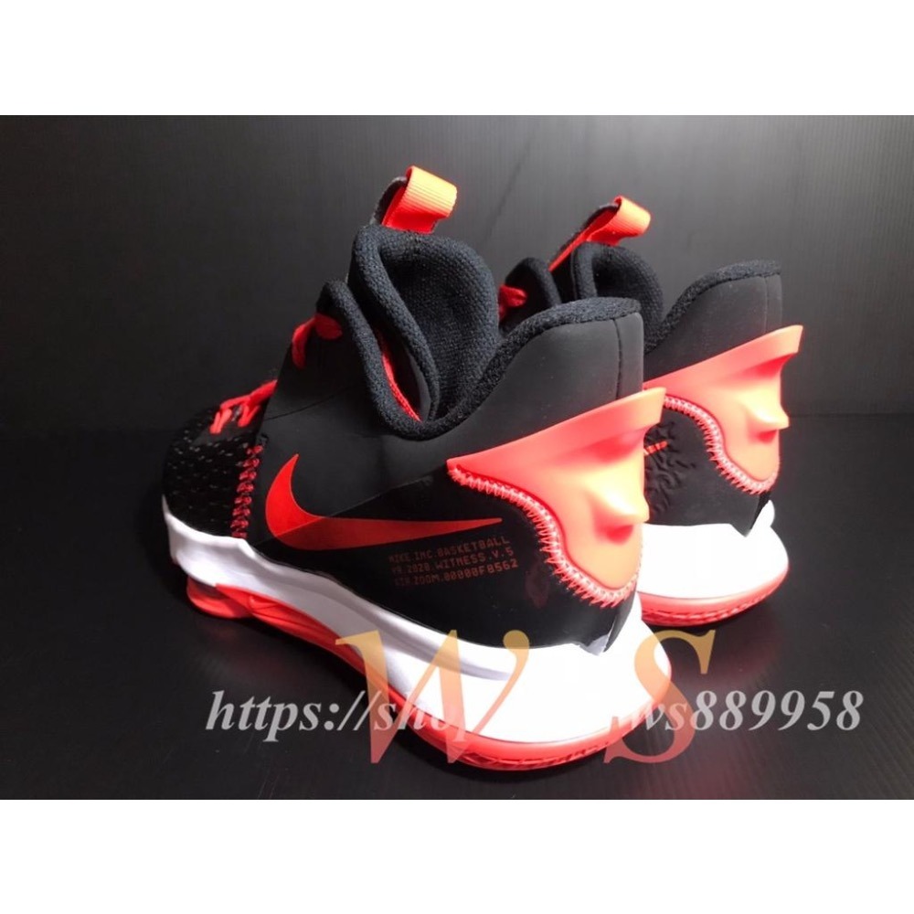 【WS】NIKE ZOOM LEBRON WITENSS 5 黑紅 LBJ 小皇帝 籃球鞋 CQ9381-005-細節圖8