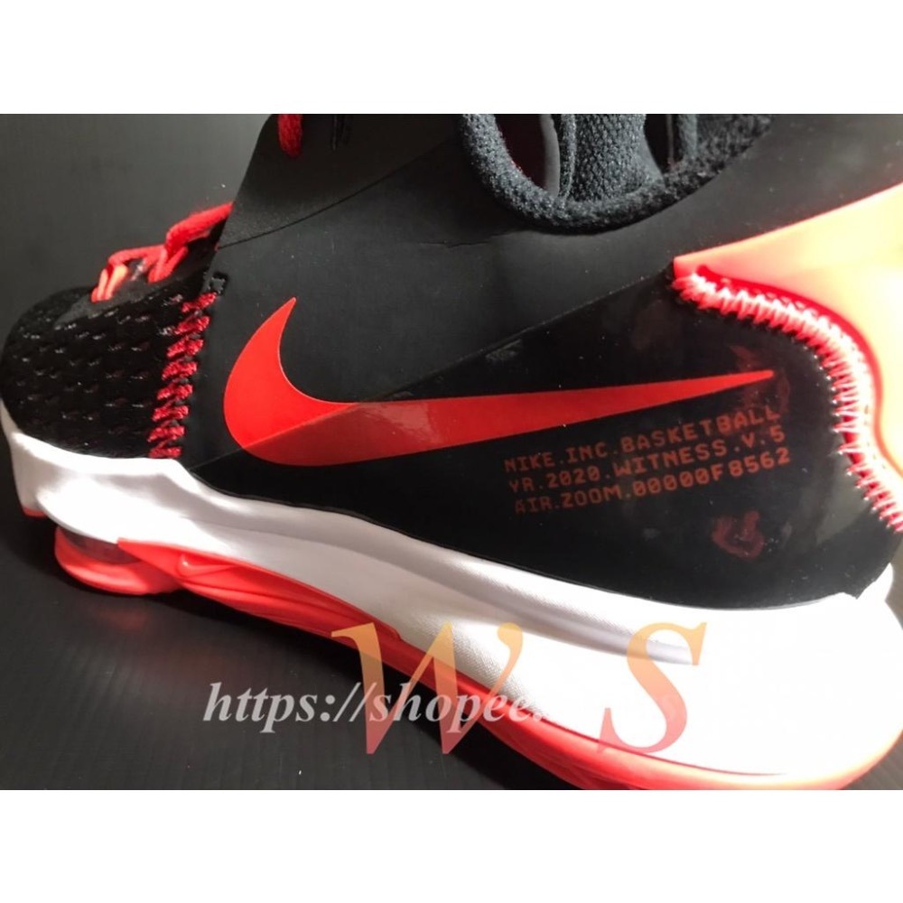 【WS】NIKE ZOOM LEBRON WITENSS 5 黑紅 LBJ 小皇帝 籃球鞋 CQ9381-005-細節圖9