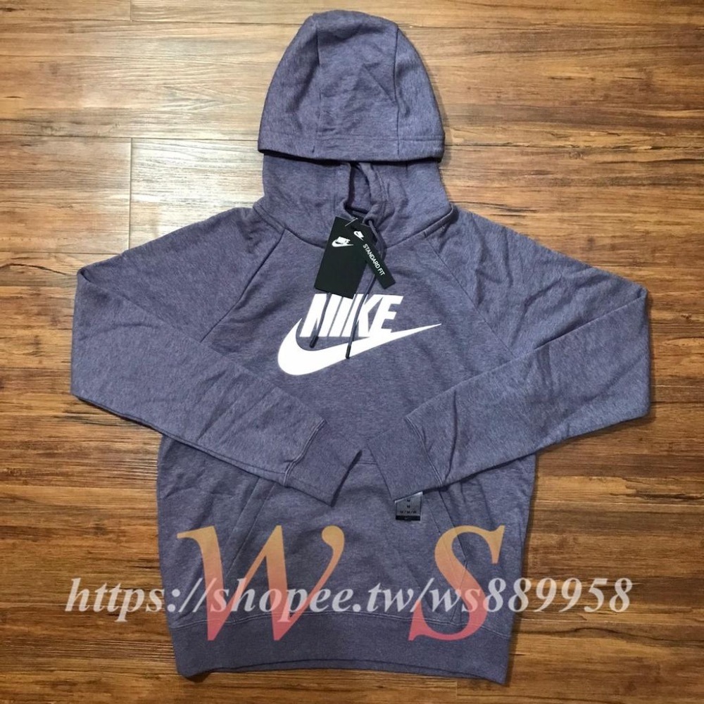 【WS】NIKE NSW ESSNTL HOODIE 女 紫 運動 刷毛 棉質 帽T BV4127-573-細節圖6