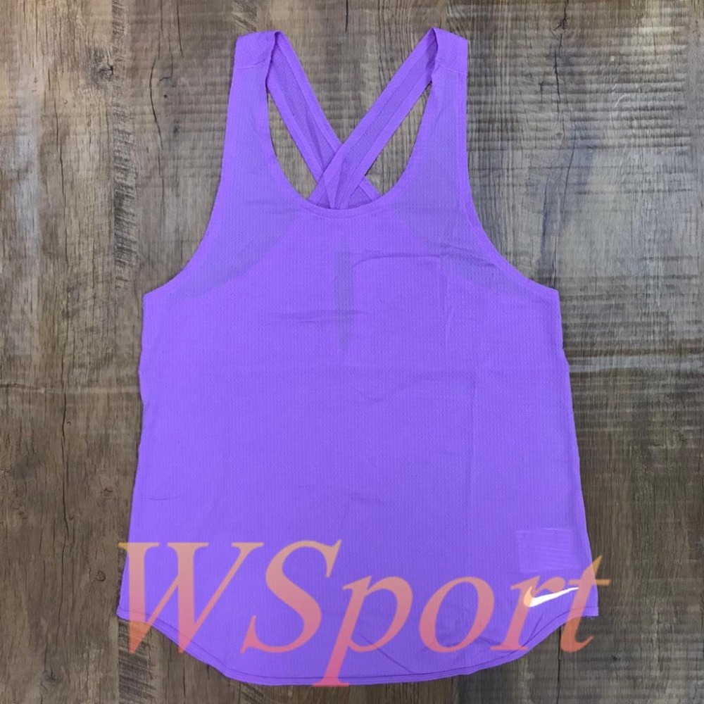 【WS】NIKE BREATHE DRY 女款 運動 跑步 健身 休閒 無袖 背心 白CZ9609-100 紫597-細節圖5