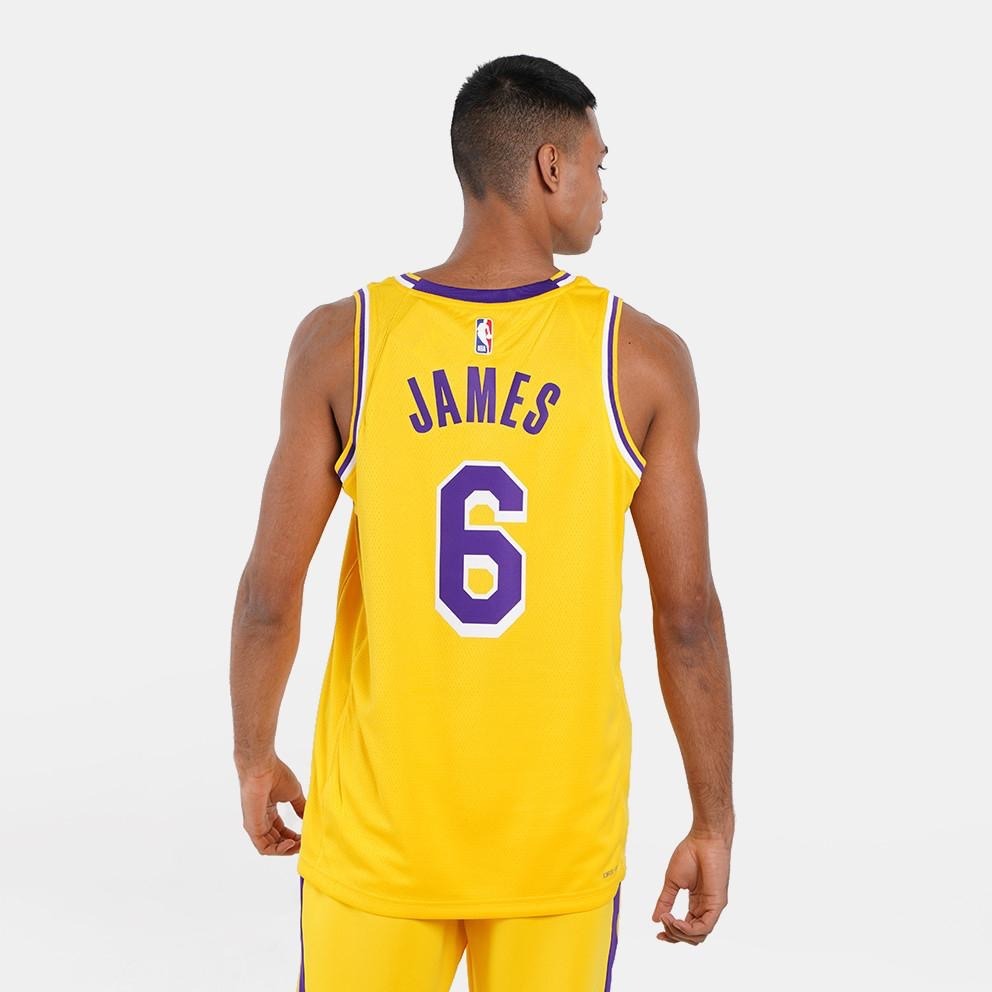 【WS】NIKE NBA LAKERS 湖人 LEBRON JAMES 小皇帝 球迷版球衣 黃 CW3669-738-細節圖5