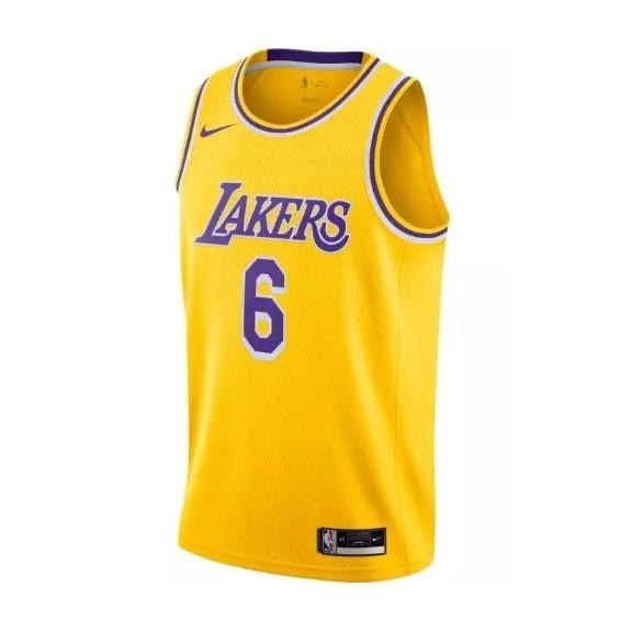 【WS】NIKE NBA LAKERS 湖人 LEBRON JAMES 小皇帝 球迷版球衣 黃 CW3669-738-細節圖7