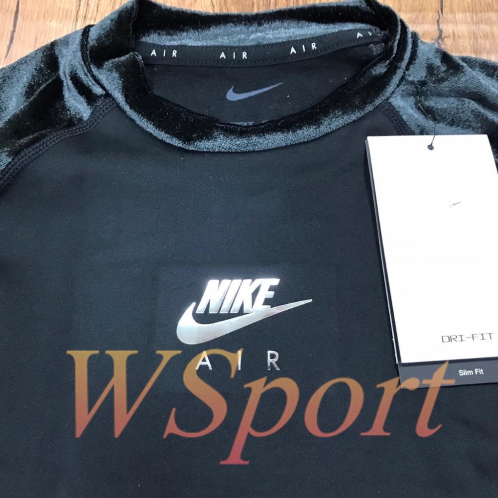 【WS】NIKE AIR DF LS 女款 黑 運動 健身 跑步 排汗 緊身 上衣 長袖 T恤 DD4418-010-細節圖7