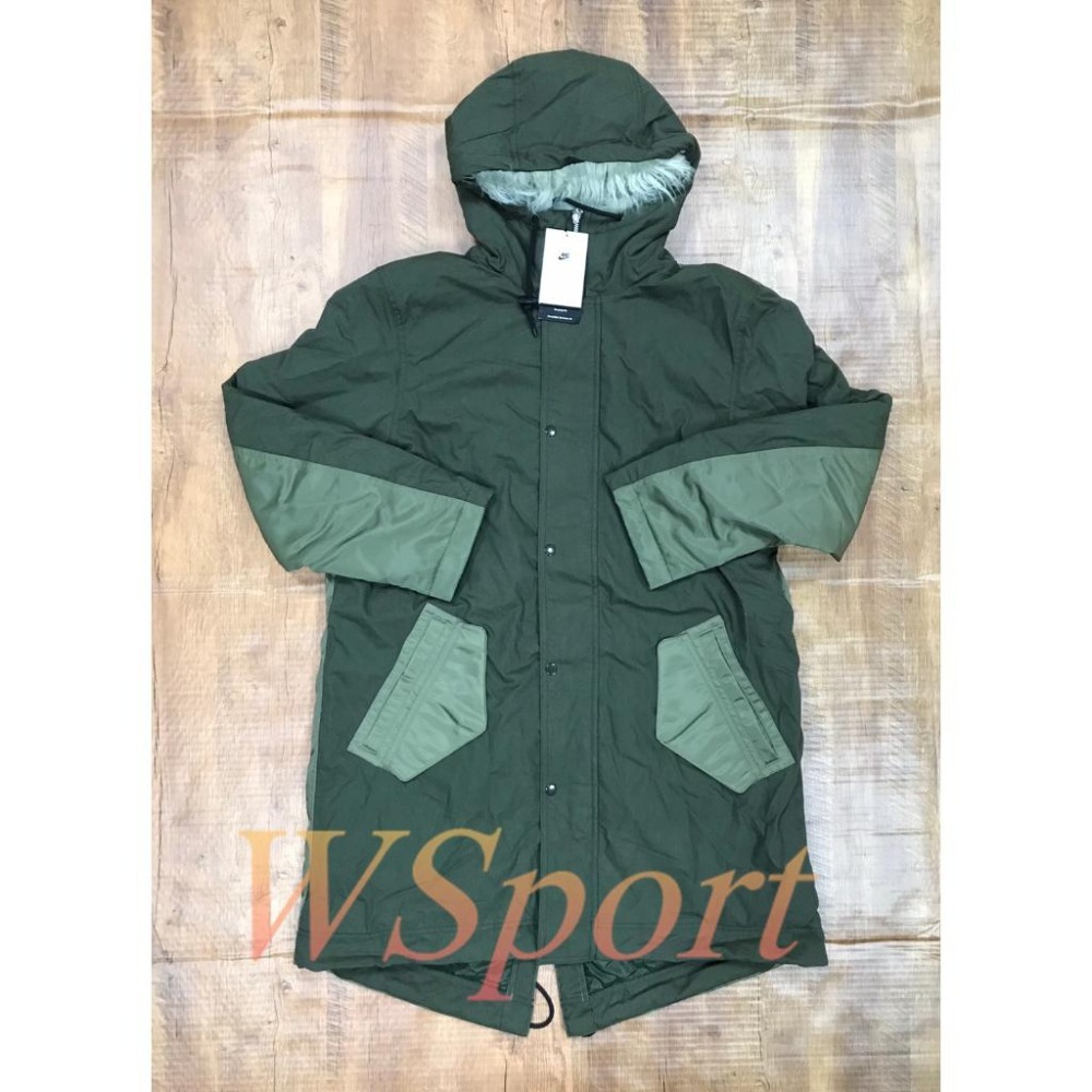 【WS】NIKE NSW Therma-Fit 男款 休閒 長版 保暖 連帽 雙面穿 外套 大衣 DD6776-355-細節圖5