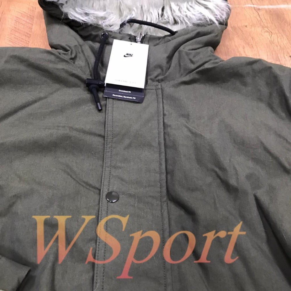 【WS】NIKE NSW Therma-Fit 男款 休閒 長版 保暖 連帽 雙面穿 外套 大衣 DD6776-355-細節圖6