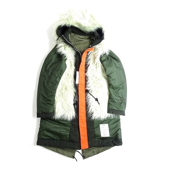 【WS】NIKE NSW Therma-Fit 男款 休閒 長版 保暖 連帽 雙面穿 外套 大衣 DD6776-355-細節圖10