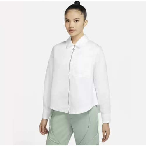 【WS】NIKE JORDAN CLASSICS 白 女款 復古 運動 休閒 襯衫 夾克 外套 DD7084-100