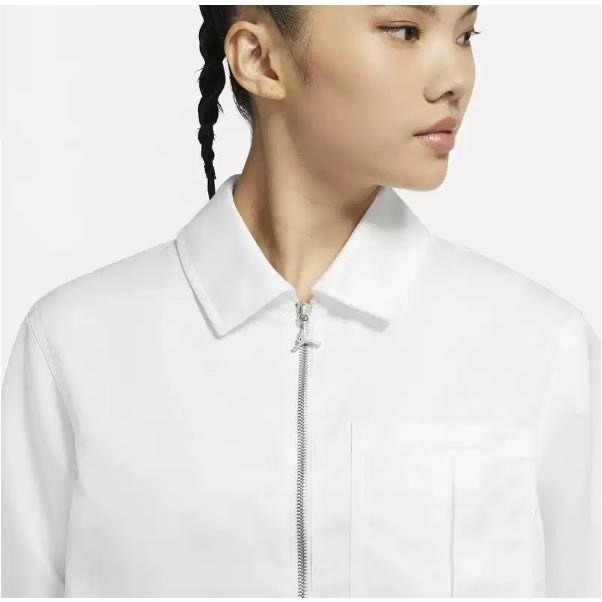 【WS】NIKE JORDAN CLASSICS 白 女款 復古 運動 休閒 襯衫 夾克 外套 DD7084-100-細節圖4