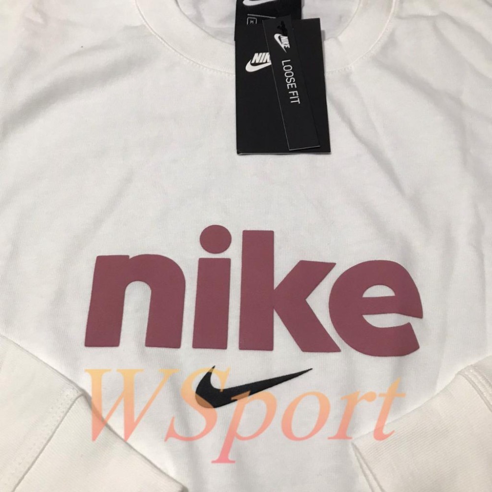 【WS】NIKE W NSW 女款 白 小寫 字母 運動 休閒 長袖 長T CU5035-100-細節圖2