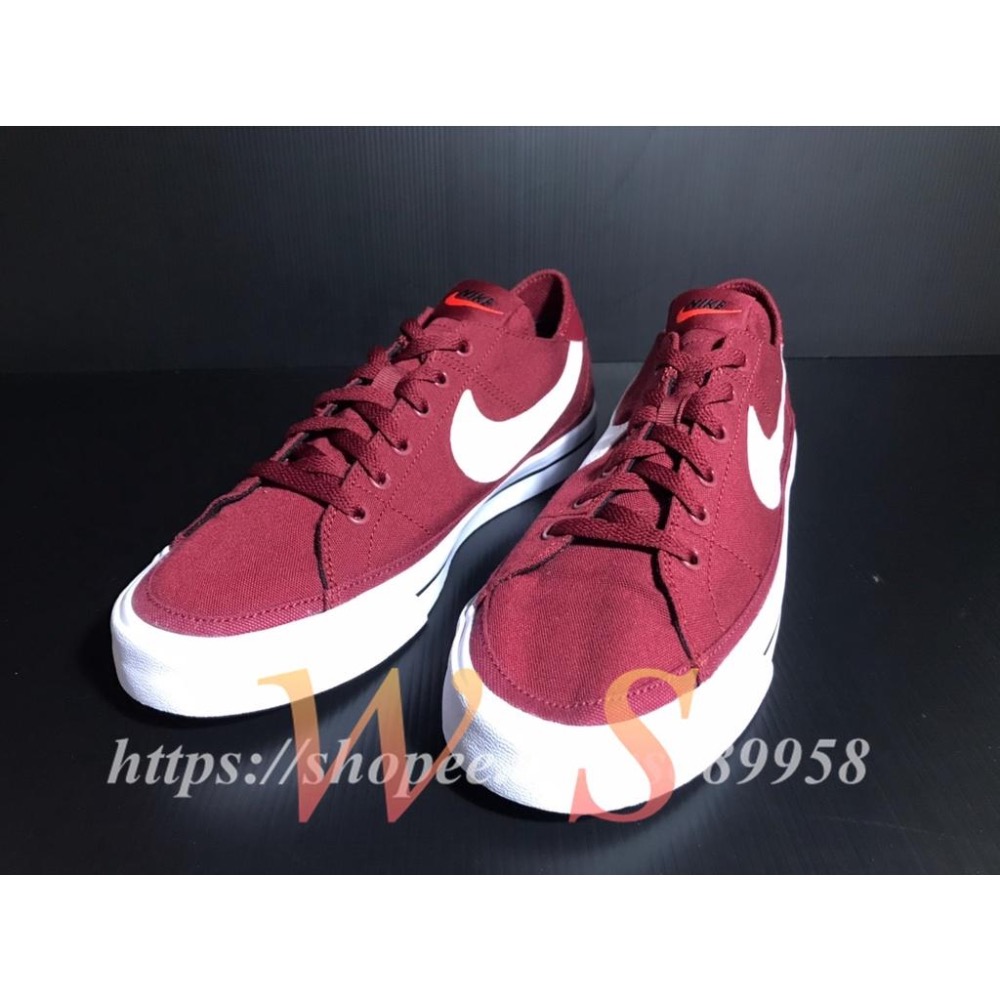 【WS】NIKE COURT LEGACY CNVS 基本款 紅 復古 帆布 休閒鞋 滑板鞋 CW6539-600-細節圖2