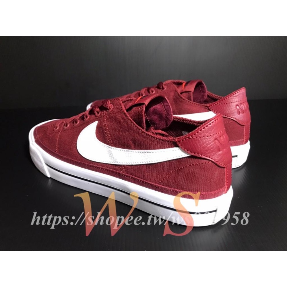 【WS】NIKE COURT LEGACY CNVS 基本款 紅 復古 帆布 休閒鞋 滑板鞋 CW6539-600-細節圖4