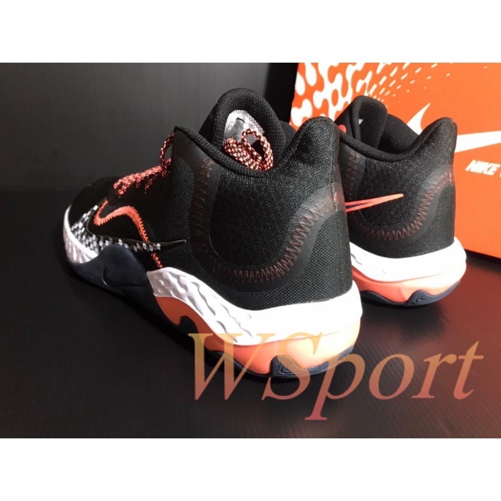【WS】NIKE RENEW ELEVATE 黑橘 運動 耐磨 透氣 籃球鞋 CK2669-006-細節圖4