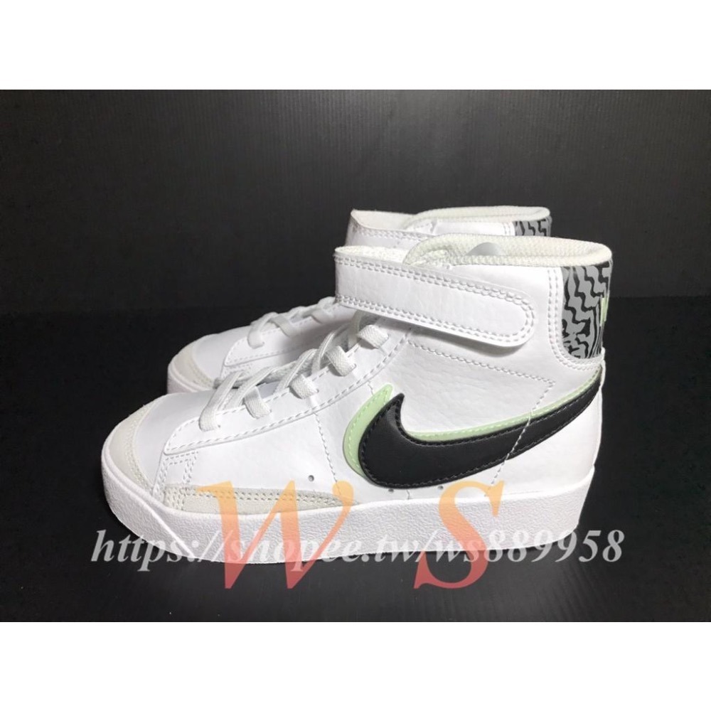 【WS】NIKE BLAZER MID ＇77 (PS ) 童鞋 運動 復古 休閒 滑板鞋 休閒鞋 DD1848-100-細節圖5