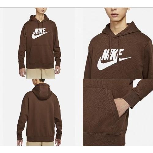 【WS】NIKE NSW CLUB HOODIE 咖啡色 男衣 基本款 運動 休閒 帽T BV2974-259-細節圖5