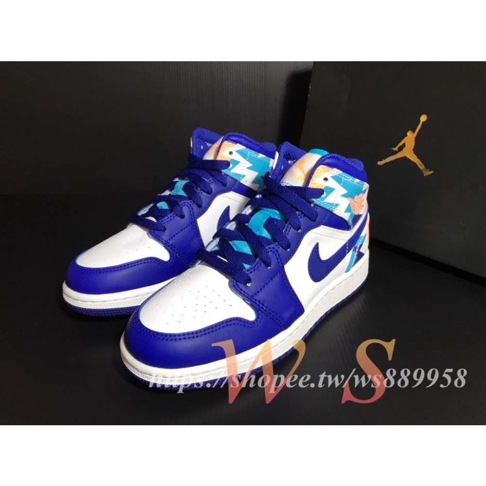 【WS】NIKE AIR JORDAN 1 MID SE (GS) 男女童 AJ1 小腳 籃球鞋 555112-105-細節圖2