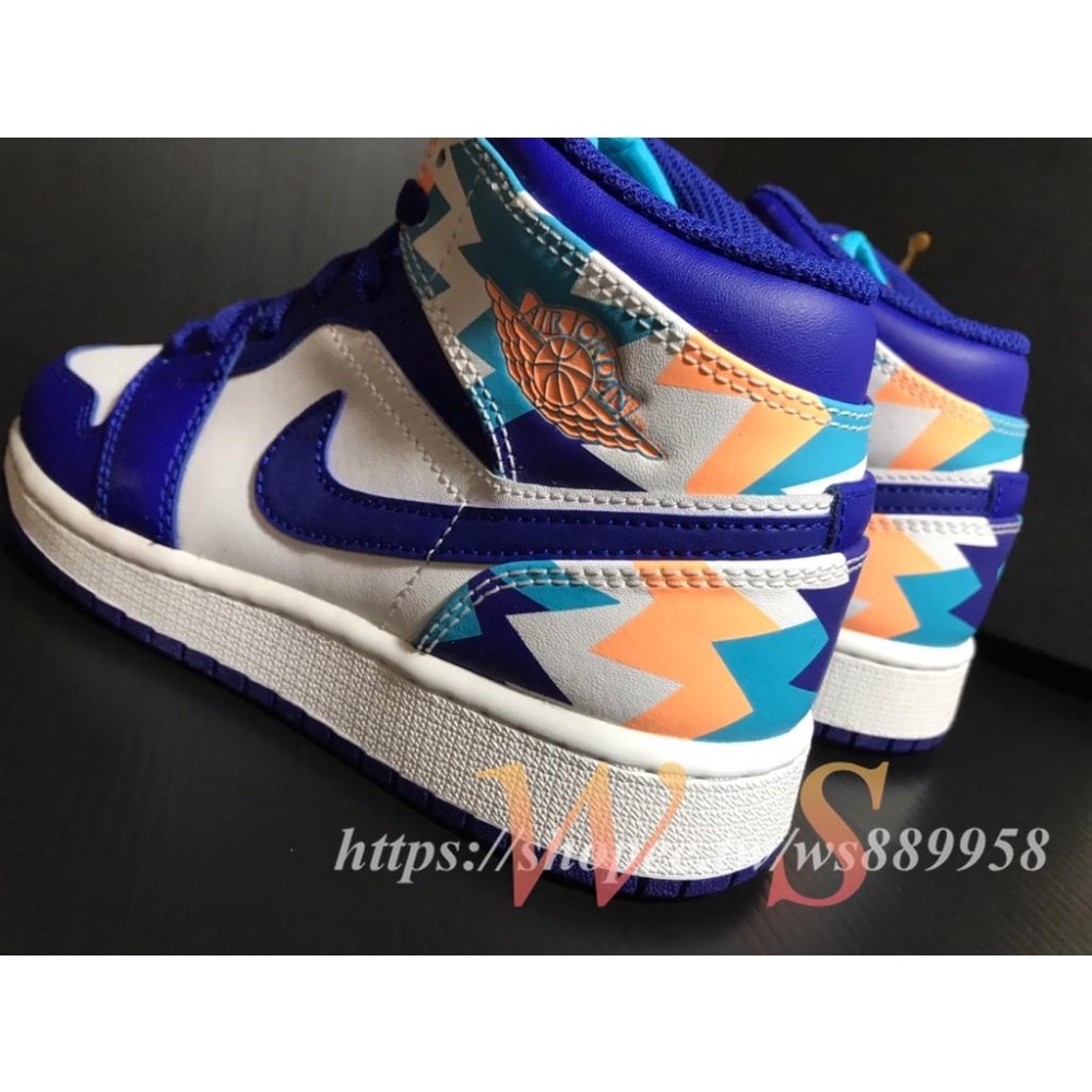 【WS】NIKE AIR JORDAN 1 MID SE (GS) 男女童 AJ1 小腳 籃球鞋 555112-105-細節圖4