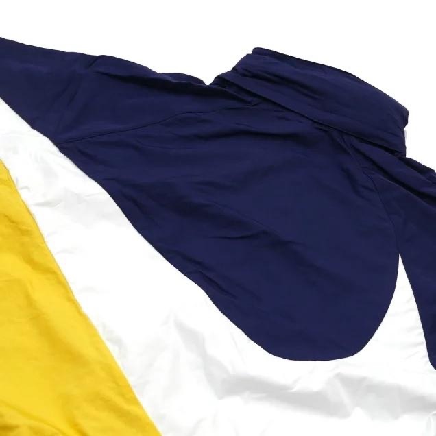 【WS】NIKE BIG SWOOSH ANORAK QS 大勾 半開襟 衝鋒衣 藍黃M AT4489-417-細節圖3