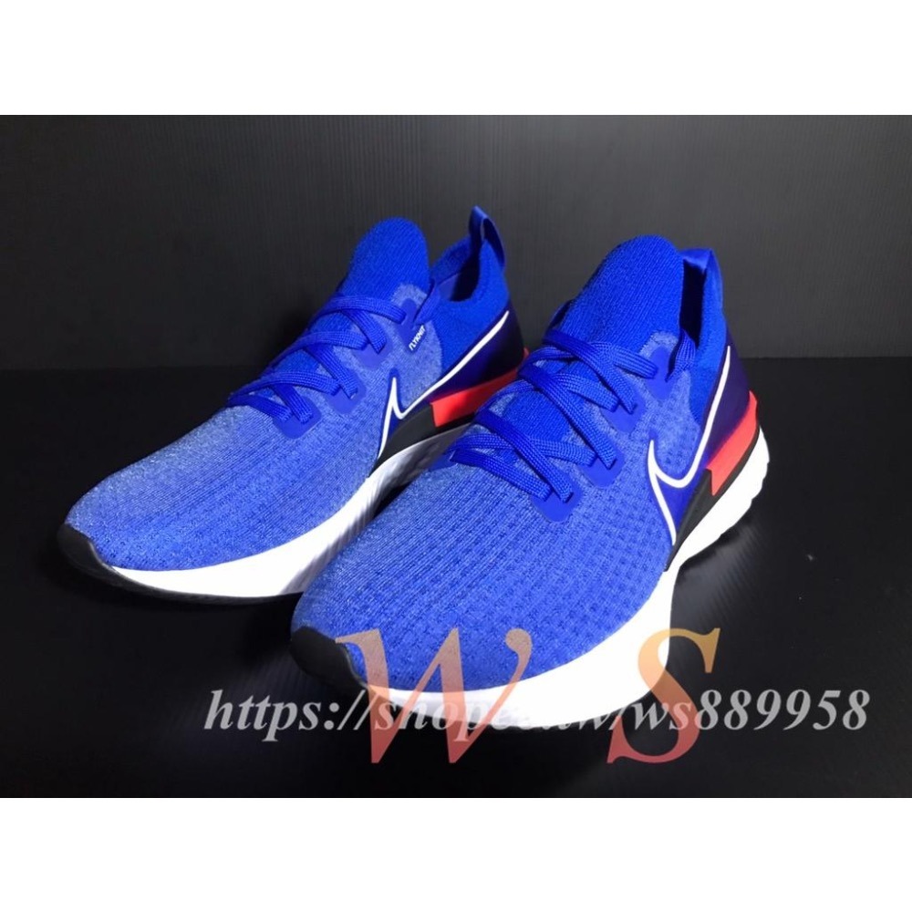 【WS】NIKE REACT INFINITY RUN FK 男 藍橘 編織 襪套 跑步鞋 慢跑鞋 CD4371-400-細節圖2