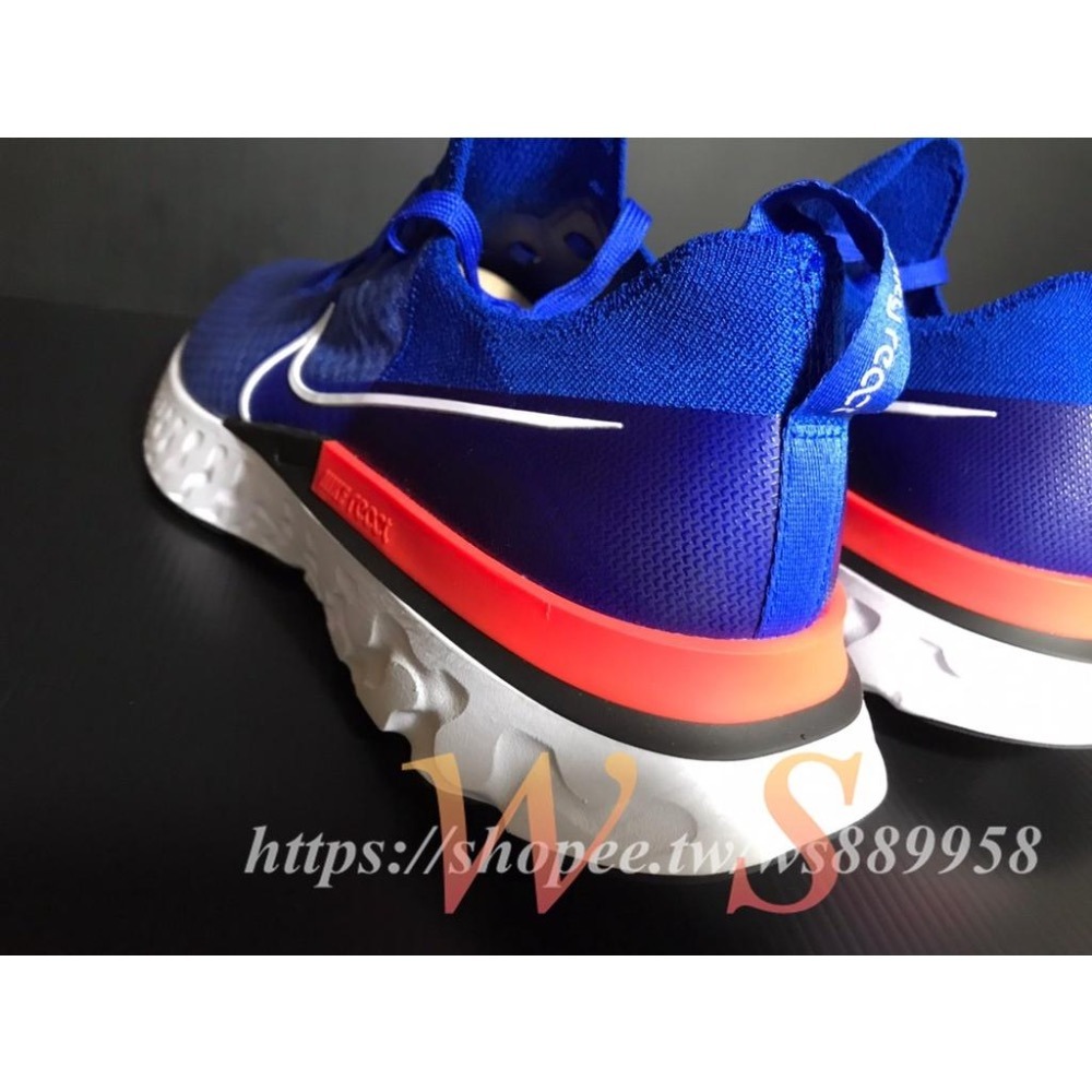 【WS】NIKE REACT INFINITY RUN FK 男 藍橘 編織 襪套 跑步鞋 慢跑鞋 CD4371-400-細節圖4